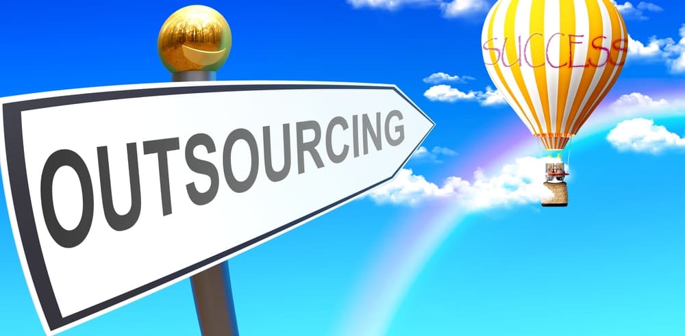 outsourcing-leads-success-shown-sign-phrase-time-outsource-home-improvement-lead-generation